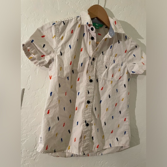 Kids Dip button up shirt. Lightning bolts. M (8-10). EUC - Picture 4 of 5